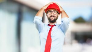 crazy businessman worried expression