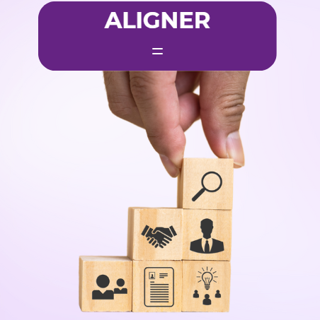 Blocs empilés symbolisant l’alignement des compétences comportementales avec la stratégie d’entreprise